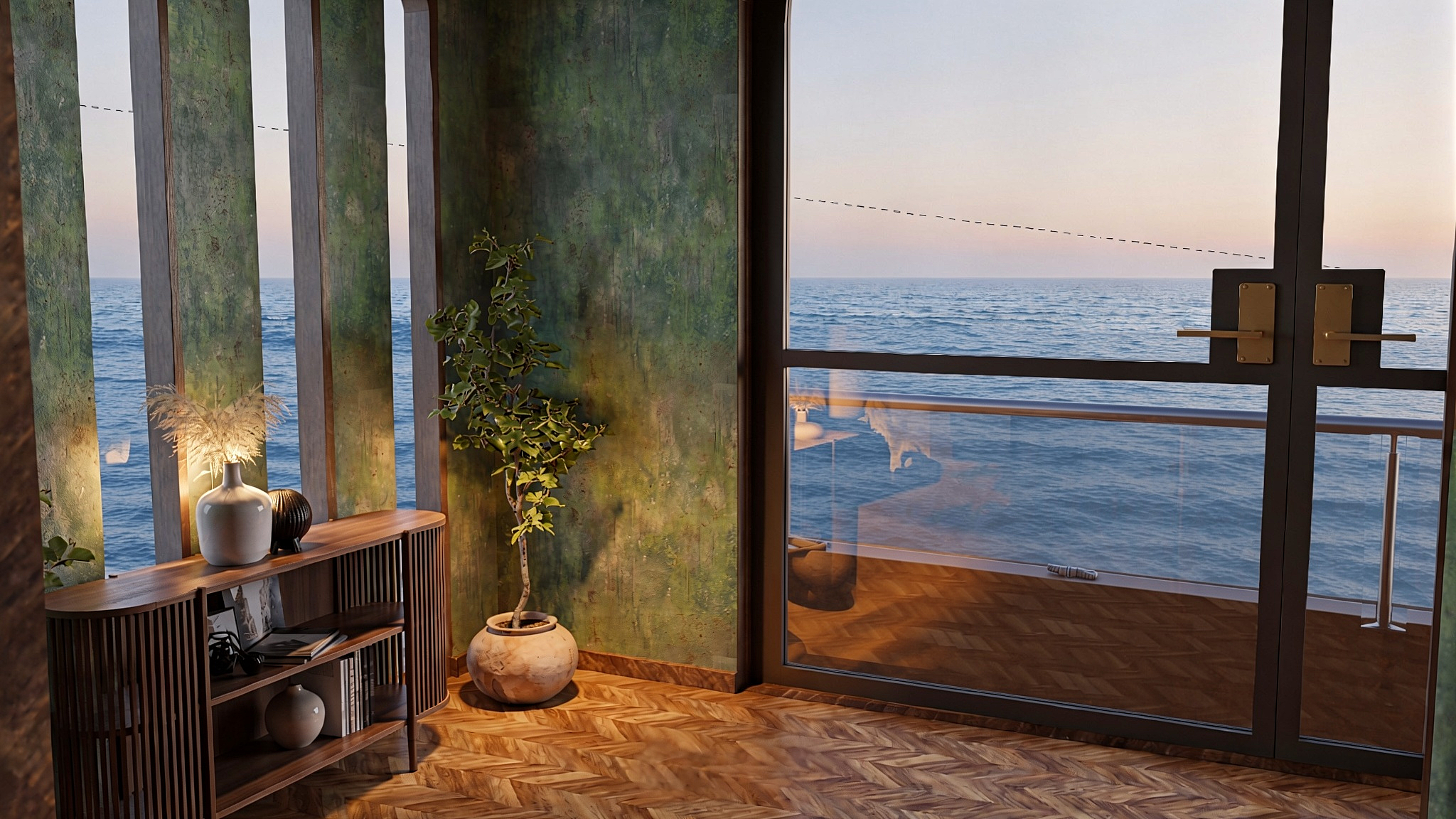 ANGUL-AIRE House — Venetian plaster and sea view
